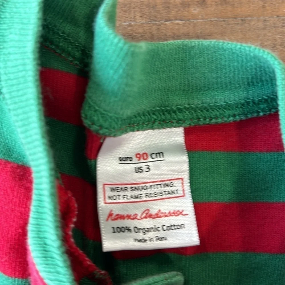 Hanna andersson holiday stripe one piece pajama